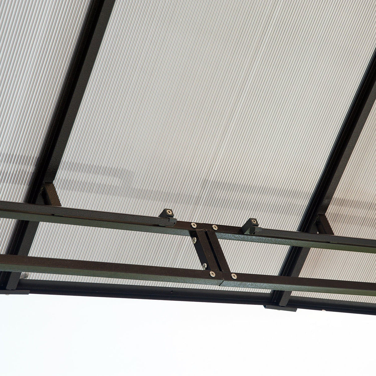 Outsunny 10' x 12' Hardtop Gazebo Canopy with Polycarbonate Roof, Aluminum Frame, Permanent Pavilion Outdoor Gazebo with Netting, for Patio, Garden, Backyard, Deck, Lawn, Off-White Outsunny