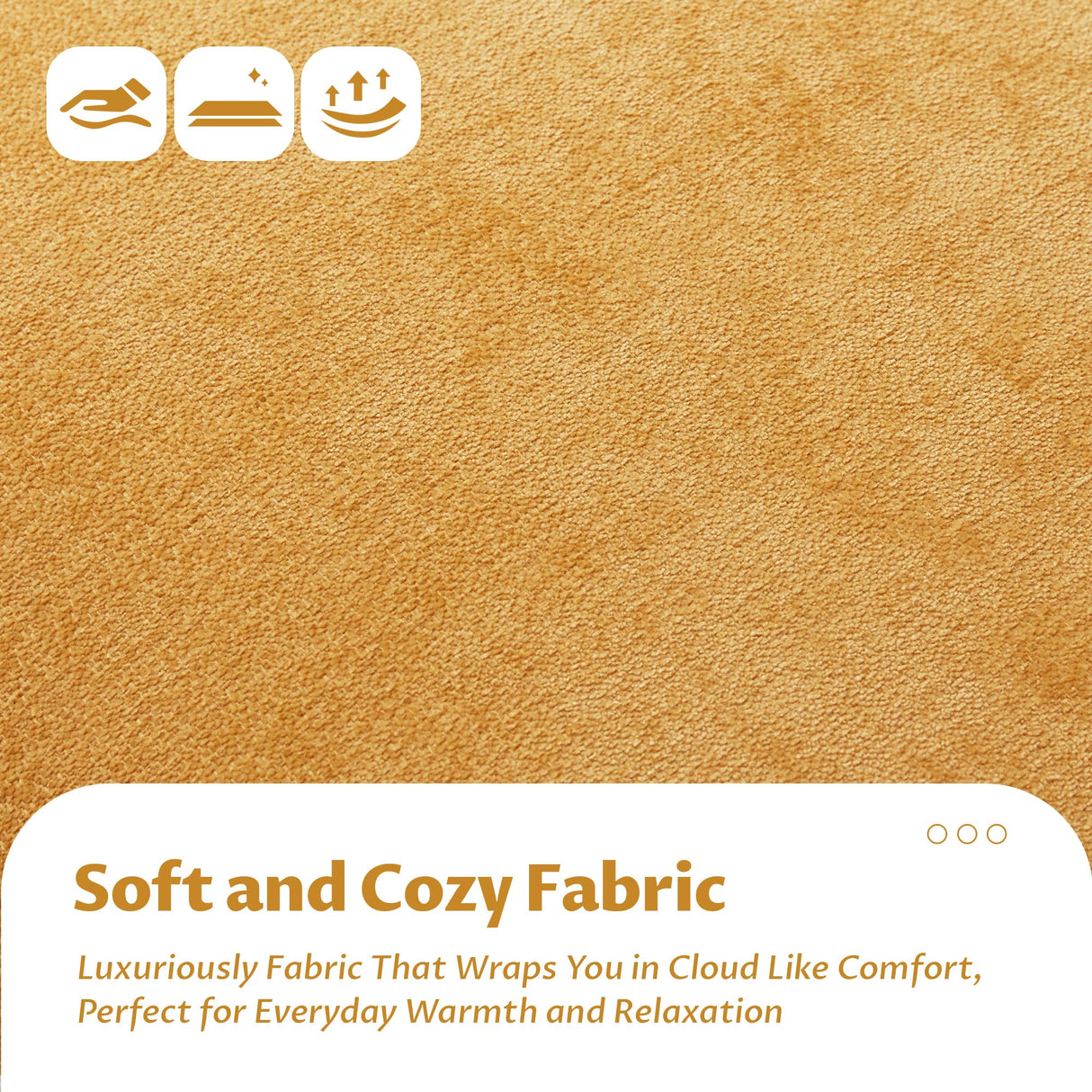 Upholstered Armless Accent Chair,Modern Comfy Living Room Chairs with Wooden Legs& Pillows,Lounge Sofa Side Chair for Bedroom Farmhouse Reading (Yellow, 1 PC) Womina