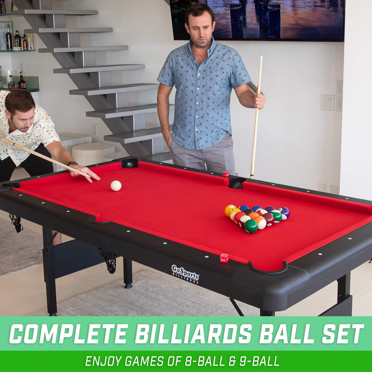 GoSports Regulation Billiards Balls Complete Set of 16 Professional Balls GoSports