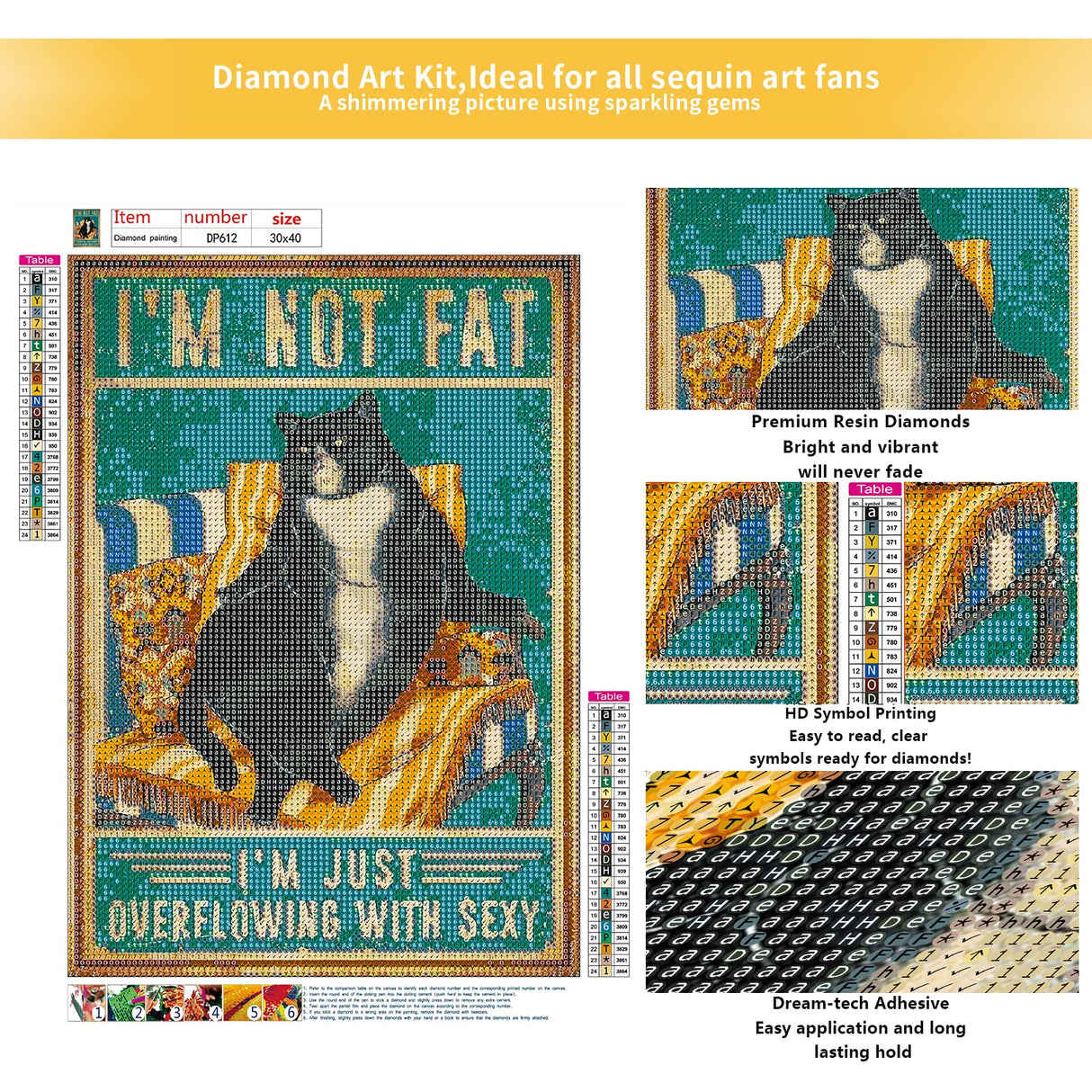 FORLAND Cat Diamond Painting Kits for Adults Beginners - 5D DIY Full Drill Diamond Kits Painting Crafts for Home Wall Decor, Diamond Art Kits,12x16inch (cat 2) FORLAND