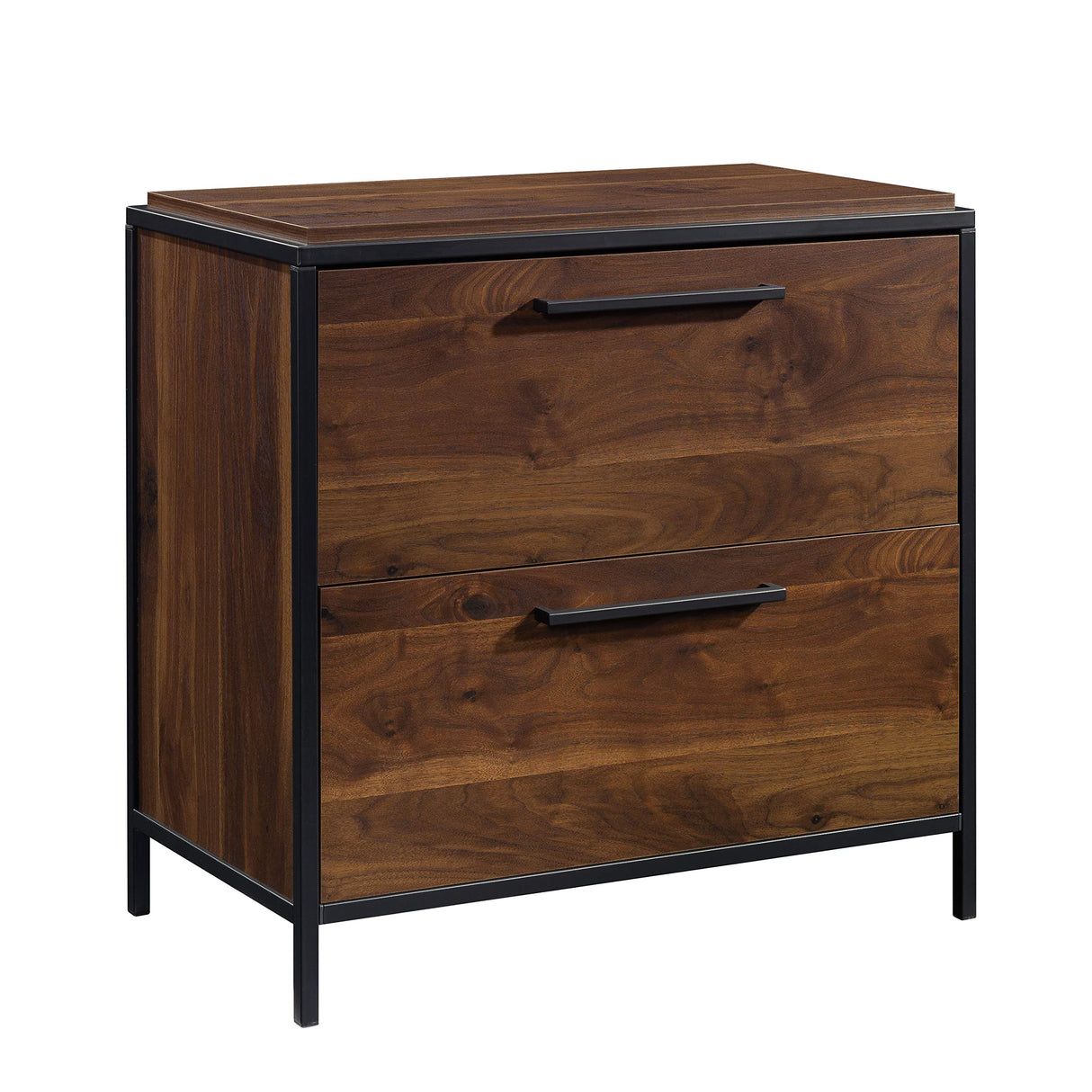 Sauder Lateral File, L: 30.24" x W: 17.24" x H: 29.53", Grand Walnut Finish Sauder