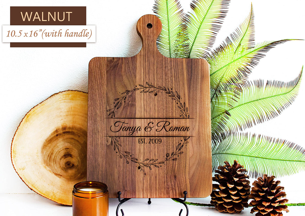 Personalized Wooden Cutting Board Handmade in USA – Best Serves as Charcuterie board, Cheese board, Chopping board, Serving tray – Unique Wood Gift Viva Workshop
