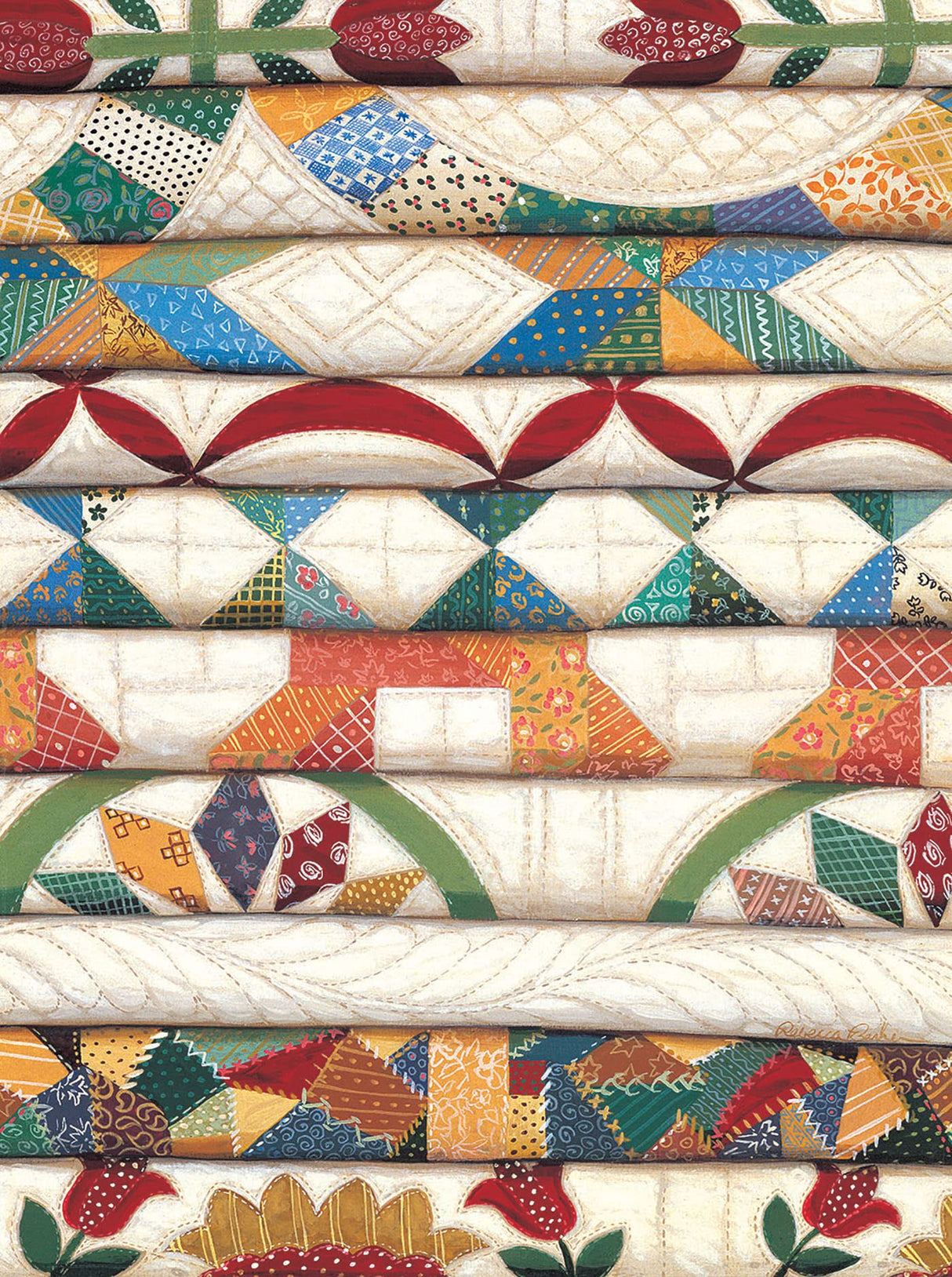 SUNSOUT INC - Stacked - 1000 pc Jigsaw Puzzle by Artist: Rebecca Barker - Finished Size 20" x 27" - MPN# 24215 SunsOut