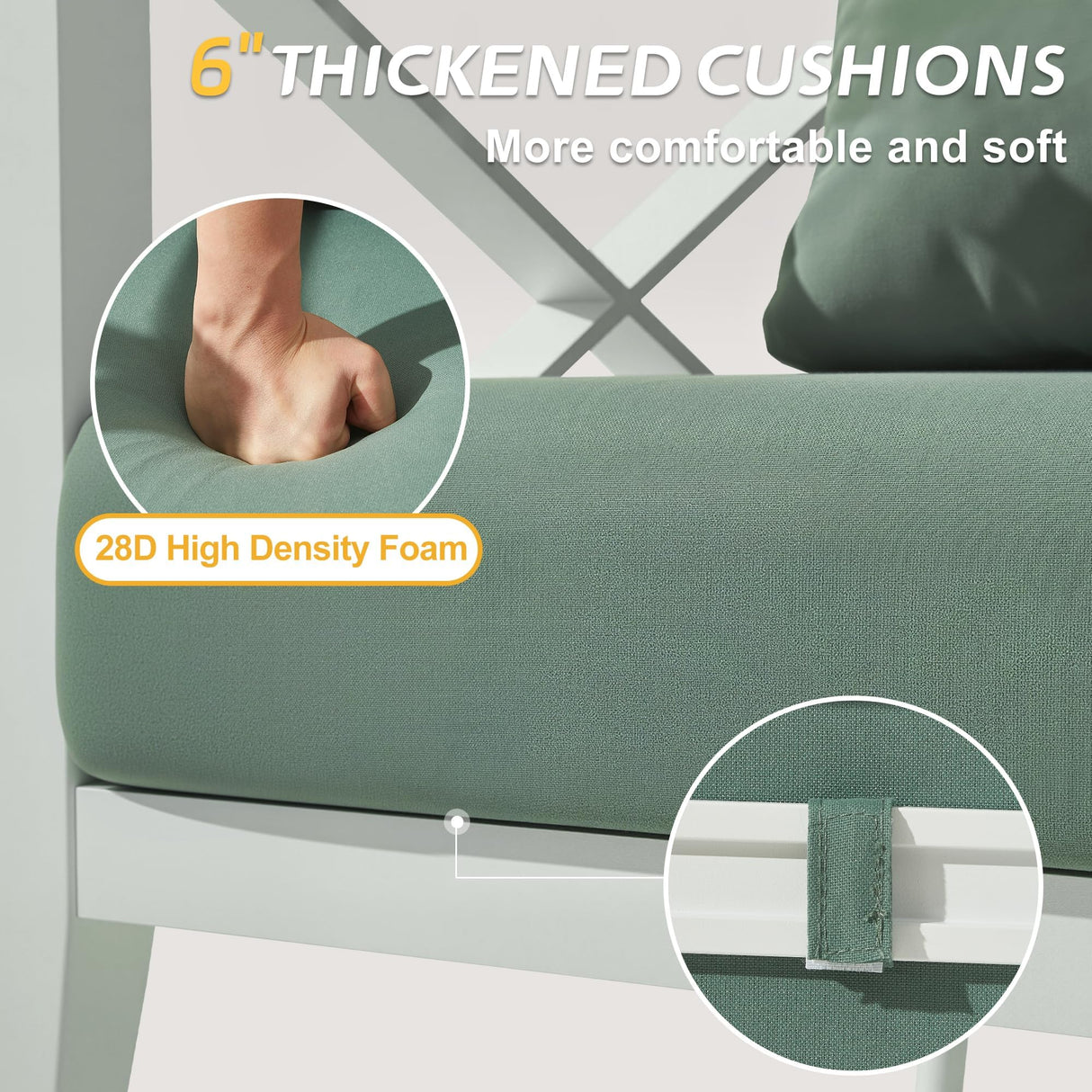 MAISON BACKYARDS MBY Aluminum Patio Sectional Set with Fire Pit Table – 4-Seat Outdoor Conversation Sofa Set with Corner Seat & 37,000 BTU Gas Firepit, Glass Wind Guard, Weather-Resistant – White MAISON BACKYARDS