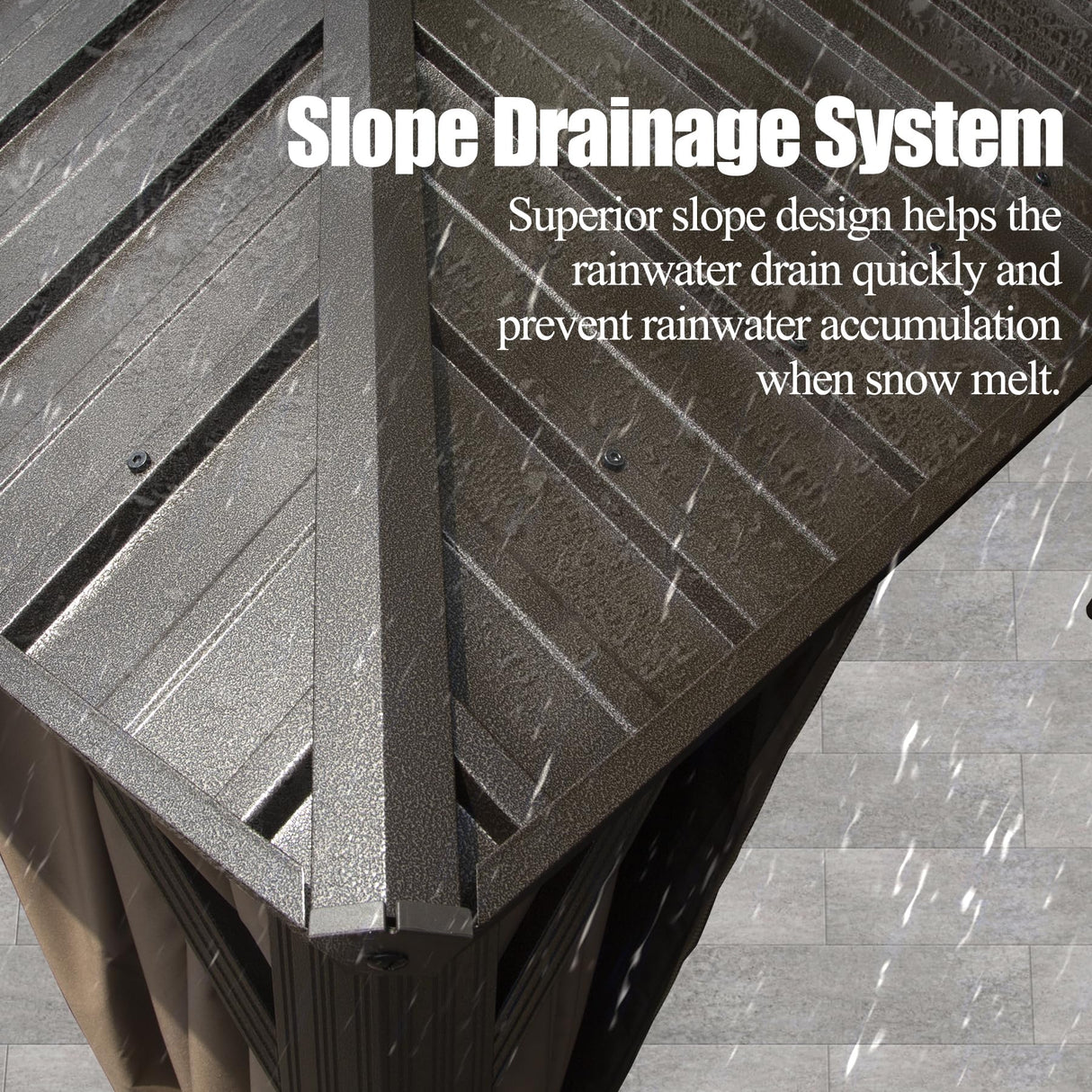 Domi 12'x16' Hardtop Gazebo Canopy Metal,Outdoor Aluminum Gazebo with Galvanized Steel Double Roof,Curtain and Netting,Permanent Gazebo Pavilion for Patio Deck,Backyard domi outdoor living