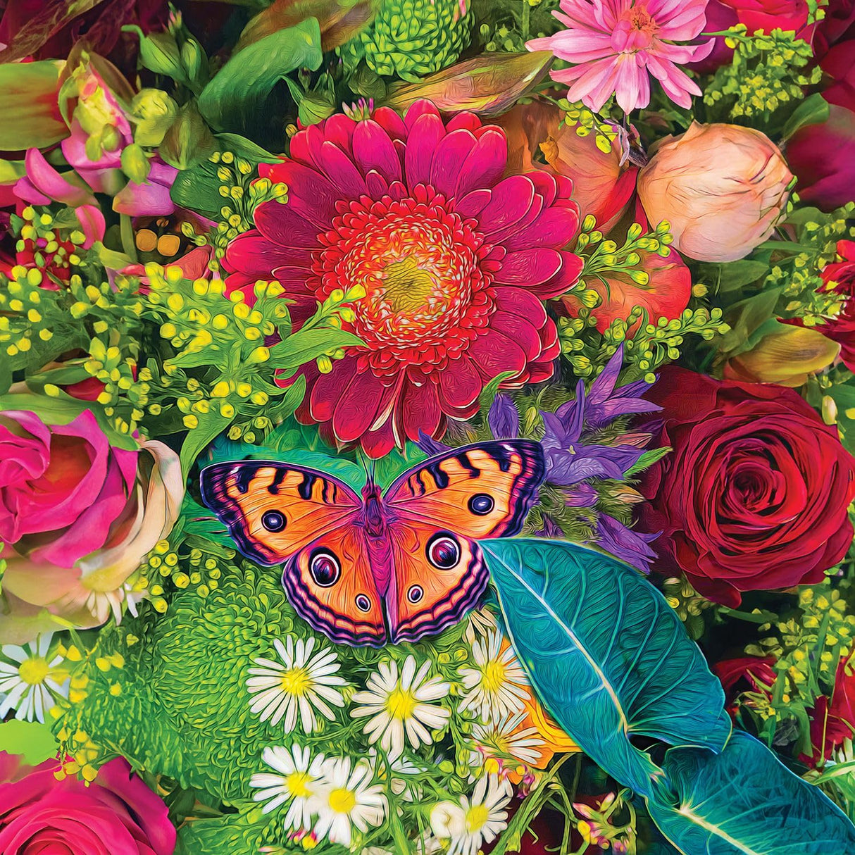 Springbok Spring Fever 500 Piece Jigsaw Puzzle for Adults - Colorful Butterfly and Flowers - Relaxing Puzzle with Unique Precision Fit Pieces - Finished Size 20" x 20" Springbok