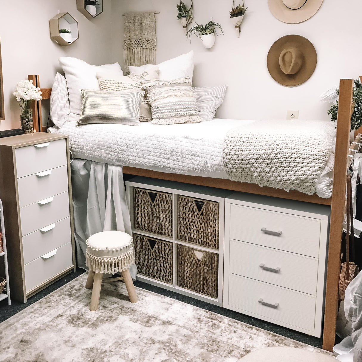 BOLUO Closet Drawers White 3 Drawer Dresser for Closet Organizers and Storage Bedroom Dorm Modern BOLUO