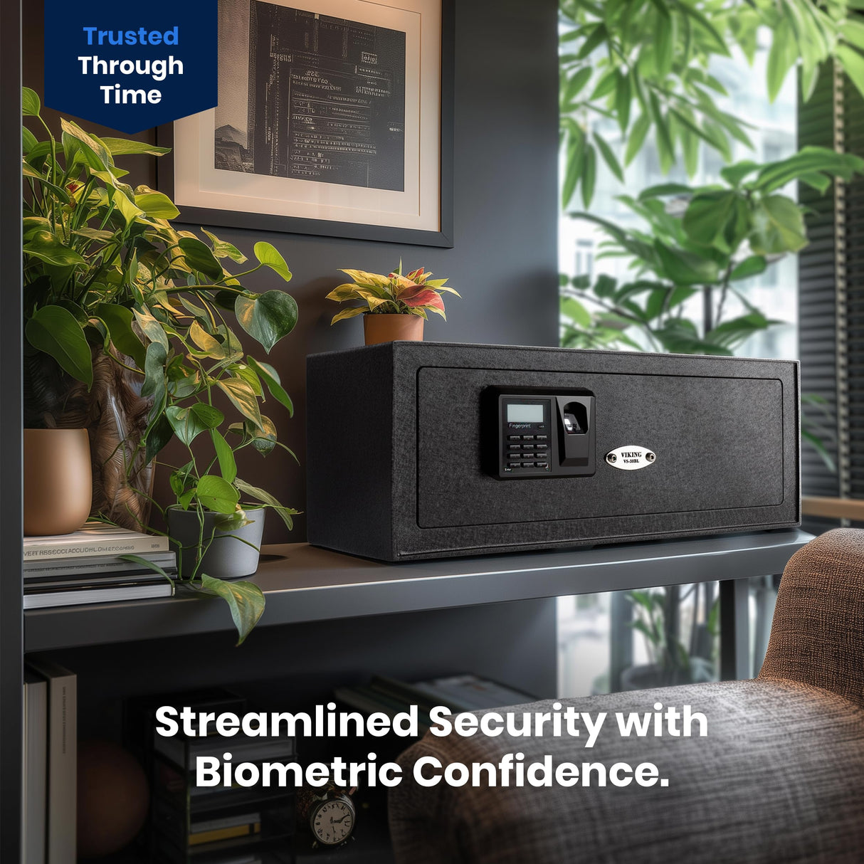 Viking Security Safe VS-38BLN Heavy Duty Extra Wide Laptop Safe Biometric Fingerprint Viking Security Safe