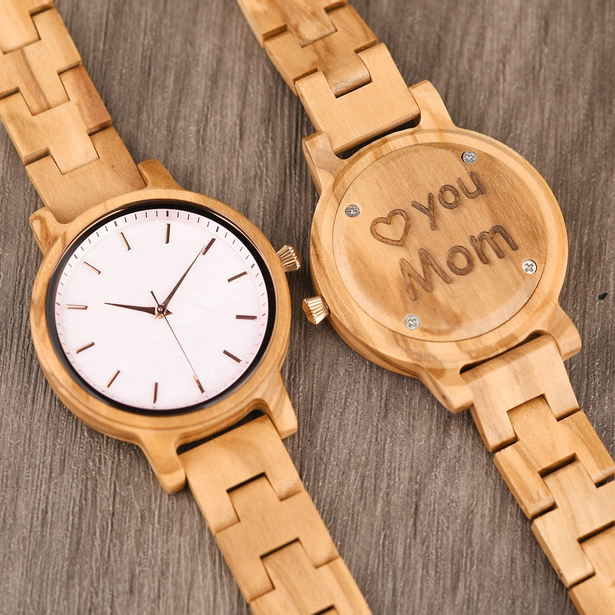 Wood Watch Engraved for Women Wooden Casual Personalized Wristwatch for Her Anniversary Watch Mother's Day Watch LMWOOD
