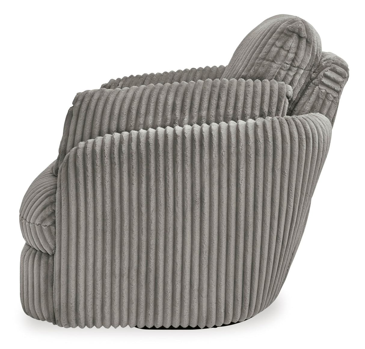 Signature Design by Ashley Tie-Breaker Casual Manual Press-Back Swivel Glider Rocker Recliner with 2 Bolster Pillows and Hidden Storage, Light Gray Signature Design by Ashley