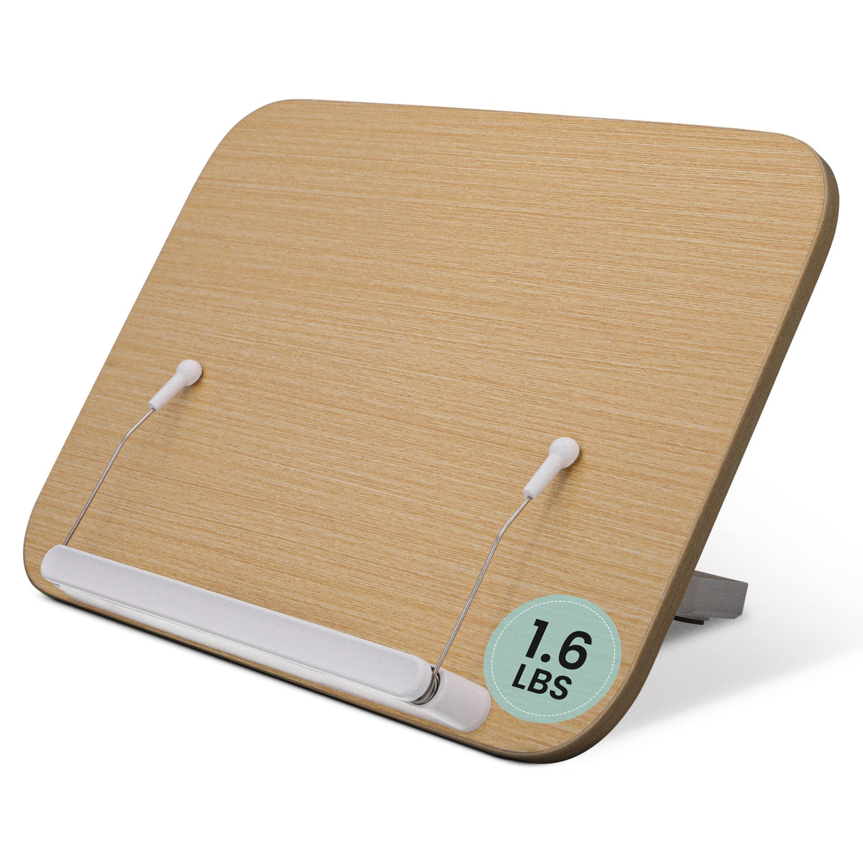 CataKenTika Wood Book Stand - Book Holder for Reading Hands Free, Foldable, Adjustable Book Display Stand, Cookbook Stand Portable, Lightweight Page Holder for Book Lovers, Cooks, Students 13.4"x9.4" CataKenTika