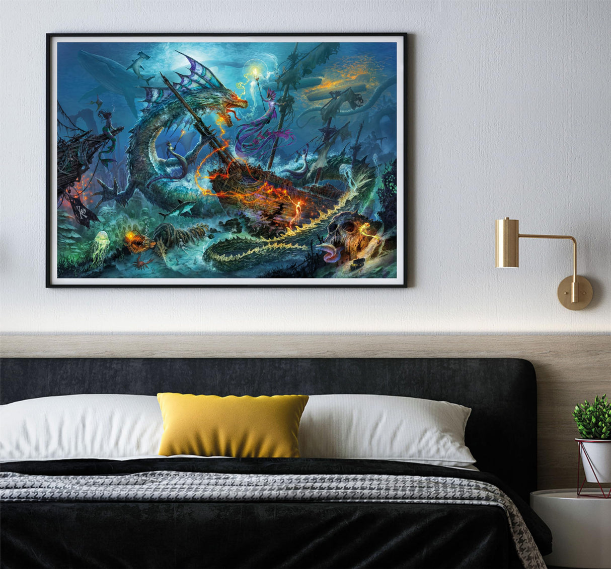 Clementoni Collection-The Underwater Battle-3000 Pieces-Puzzle, Author Illustration, Paolo Barbieri, Horizontal, Fun for Adults, Made in Italy, Multicoloured, 33023 Clementoni