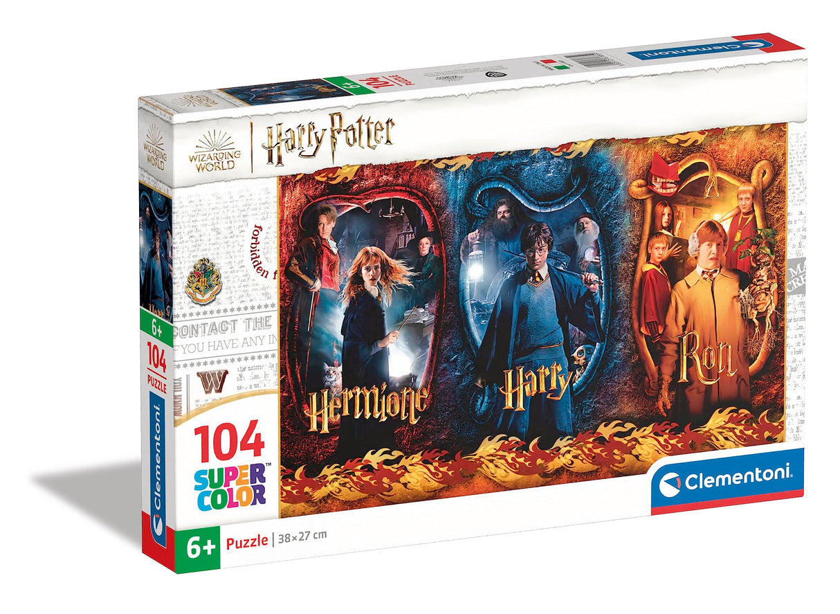 Clementoni 61885 61885-Jigsaw Harry Potter-104 Pieces, Jigsaw Puzzle for Children, Multi-Colour Clementoni