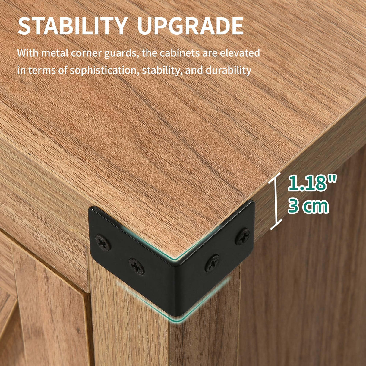 YITAHOME 55'' Sideboard Buffet Cabinet with Storage, Farmhouse Large Coffee Bar Cabinet with Adjustable Shelf for Kitchen, Living Room, Oak YITAHOME