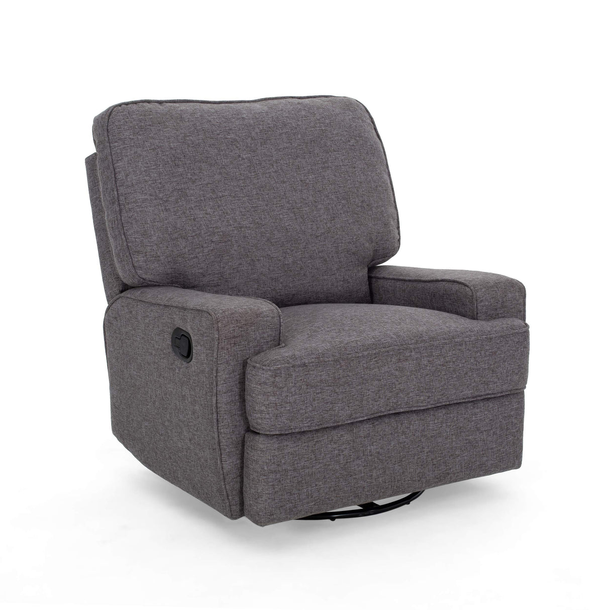 QKFF 36'' Wide Swivel Glider Recliner Chair, Manual Single Recliner with Triple Motion, Plush Cushioning, Traditional Modern Design for Living Room, Nursery, Bedroom QKFF