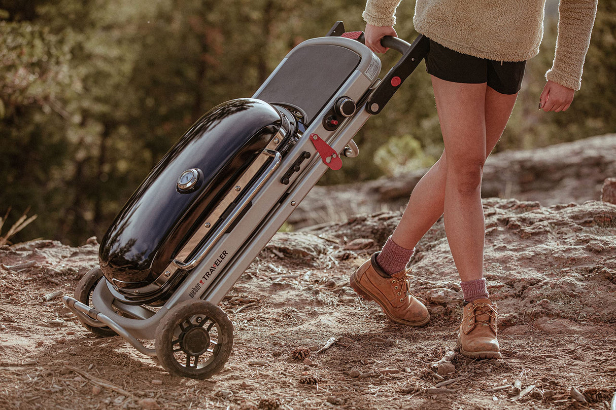 Weber Traveler Portable Gas Grill, Black Weber