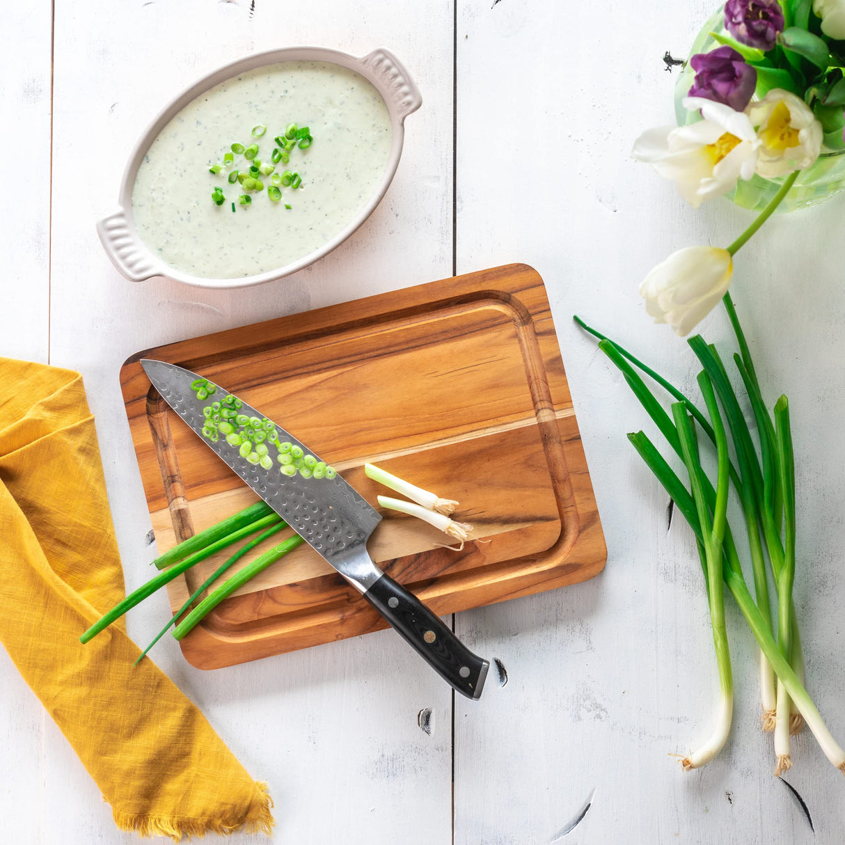 Lipper International 7215 Teak Wood Edge Grain Kitchen Cutting and Serving Board, Small, 12" x 9" x 5/8" Lipper International