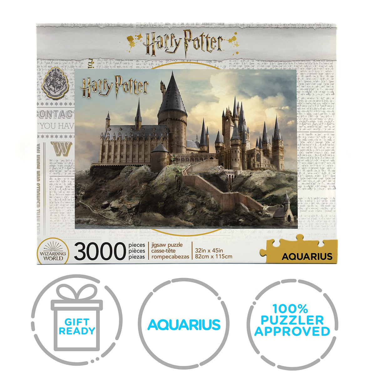 Aquarius Harry Potter Puzzle Hogwarts Castle (3000 Piece Jigsaw Puzzle) - Officially Licensed Harry Potter Merchandise & Collectibles - Glare Free - Precision Fit - 32x45in AQUARIUS
