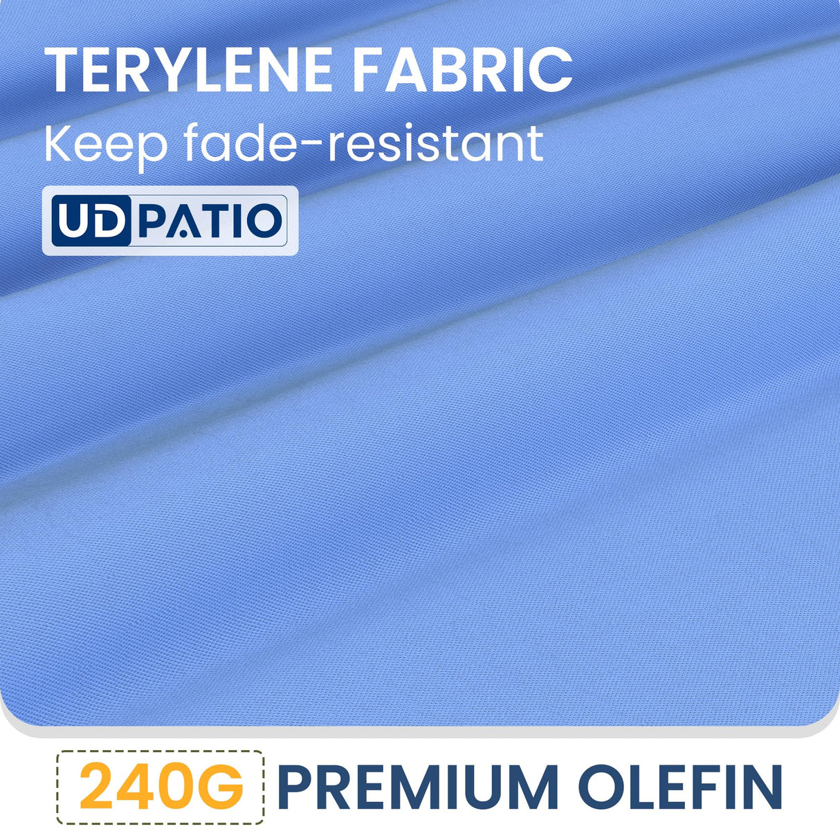 UDPATIO Resin Oversized Patio Furniture Set, Modular DIY Outdoor Sectional Sofa Set, All Weather UV Patio Conversation Set with 5.4'' Thick Cushion for Backyard, Deck, 8pcs Blue White UDPATIO