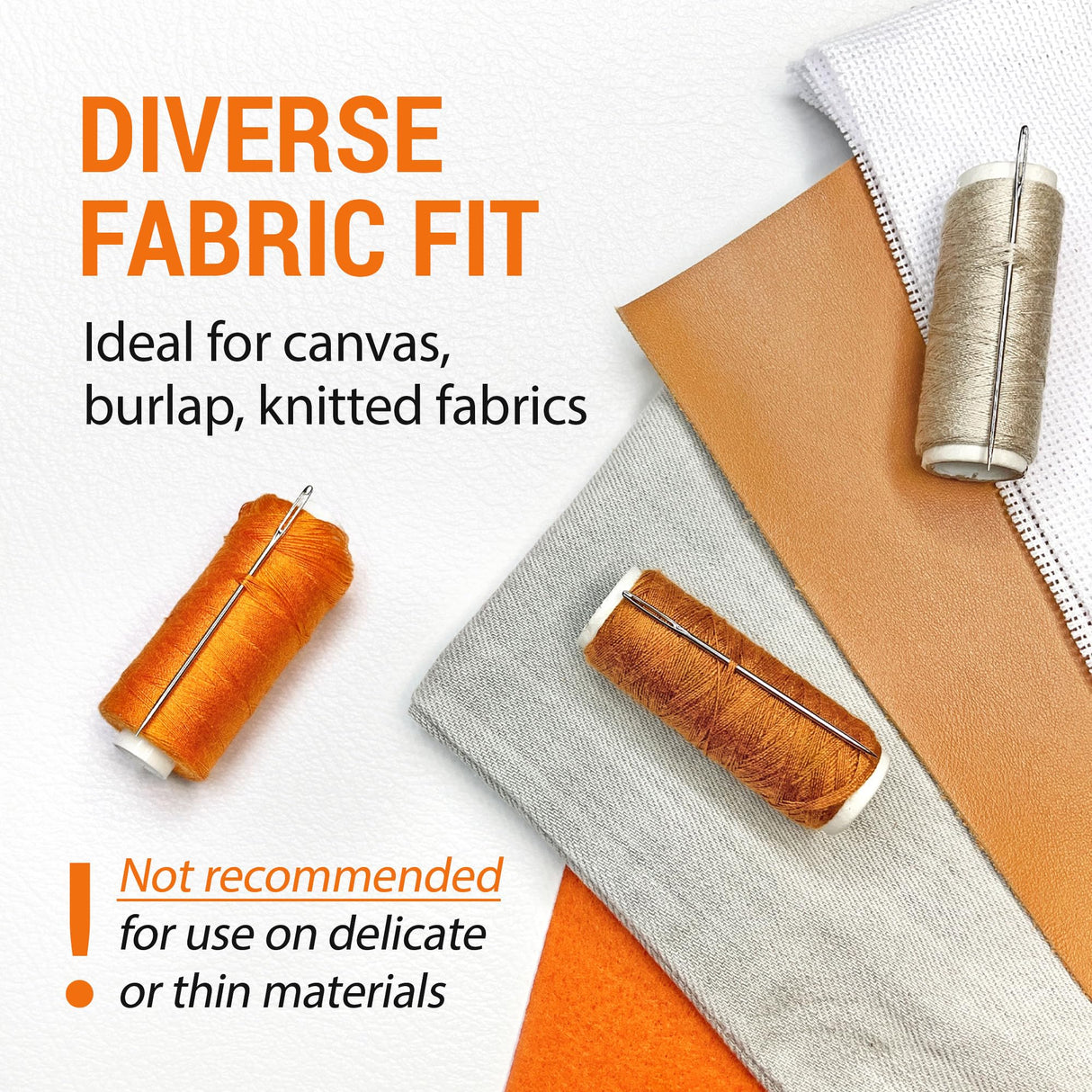 VONEEDL 50 PCS Large Eye Sturdy Hand Sewing Needles - Easy to Thread Embroidery Needles - Big Eye Cross Stitch, Quilting, Crewel, Darning, Crafting Needles VONEEDL