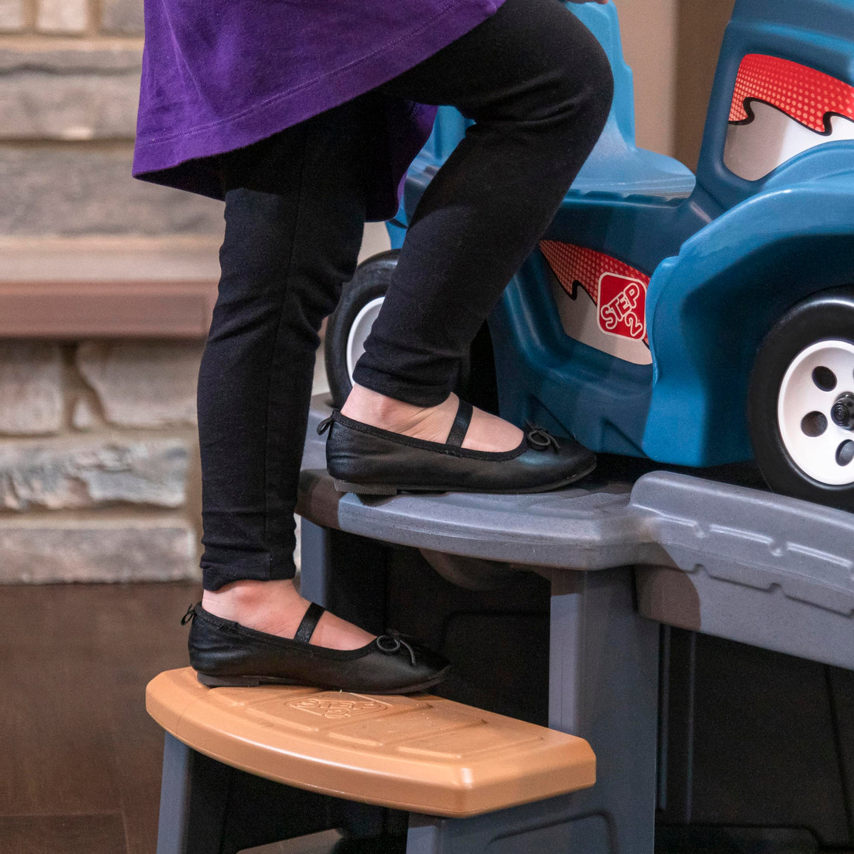 Step2 Up & Down Roller Coaster Kids Ride On Toy, Push Car, Indoor/Outdoor Playset, Made of Durable Plastic, Max Weight 50 lbs., for Toddlers 2-5 Years Old, Gray & Blue Step2