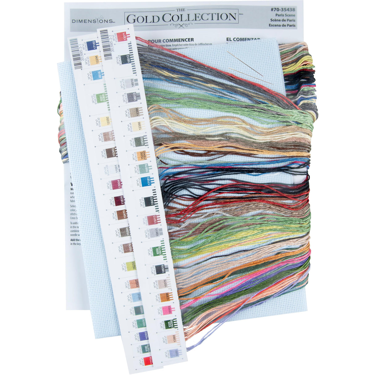 Dimensions Flowers for Sale Counted Cross Stitch Kit, 9" x 12", 14 Cnt. Light Blue Aida 5 Piece Dimensions