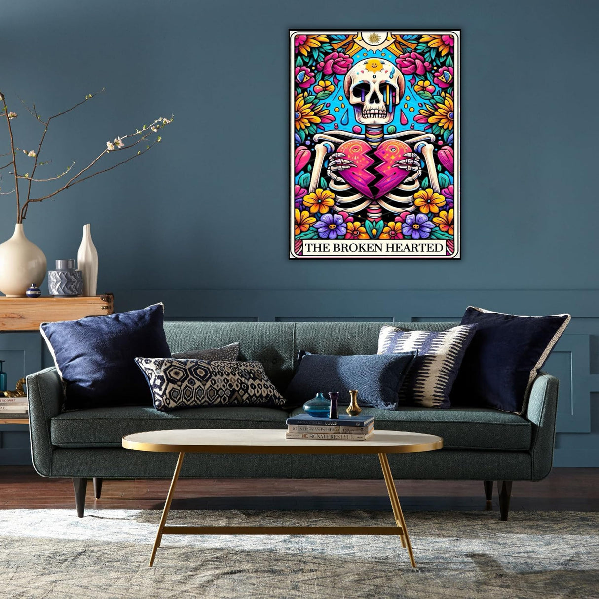 DFPSCLLA Skull Diamond Painting Kits for Adults- Broken Heart Skull Diamond Art Kits, 5D Diamond Painting Lightning, DIY Full Drill Diamond Painting Gem Art and Crafts 12x16inch DFPSCLLA