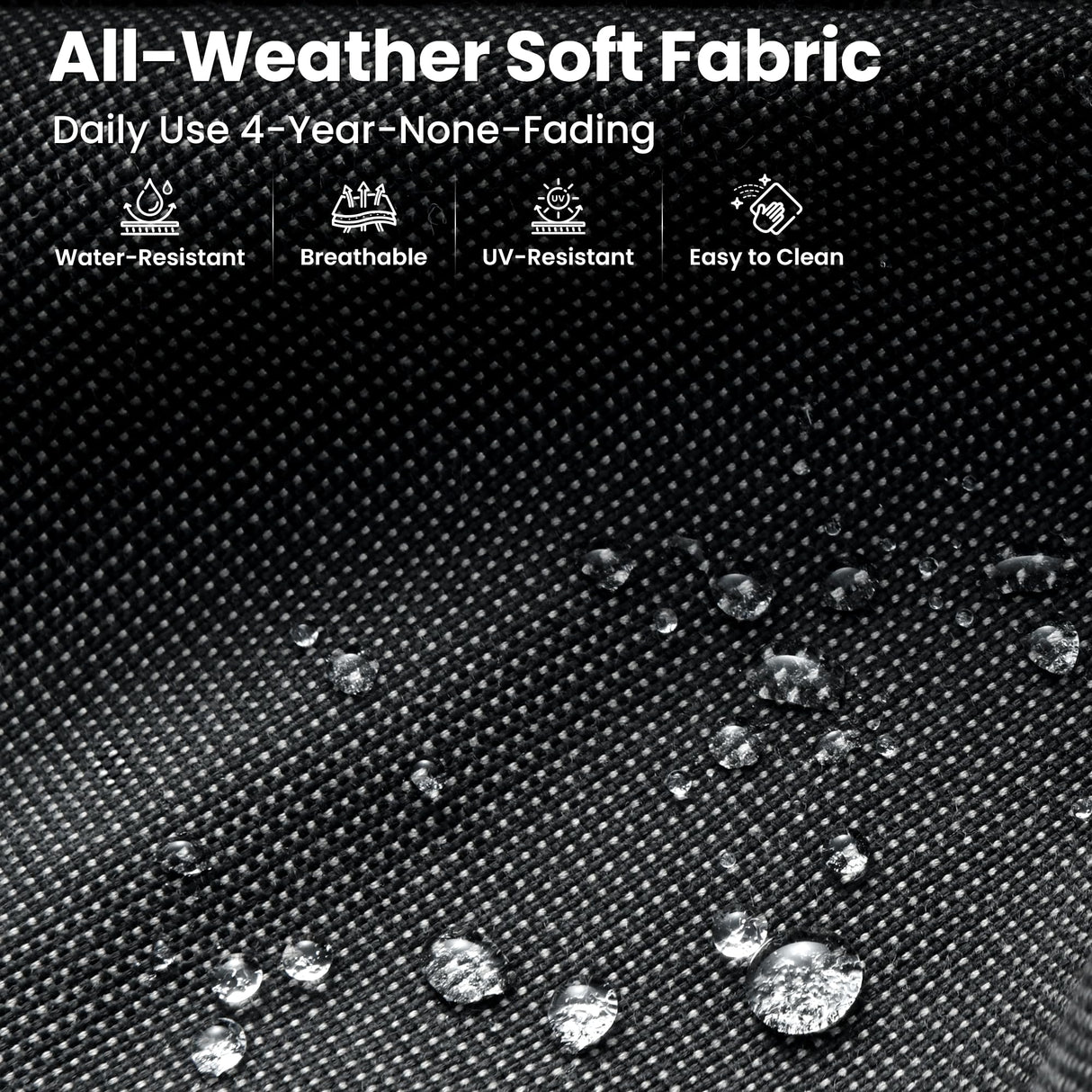 ovios 8 Pieces Patio Furniture Set Outdoor Sectional Sofa Couch with Rocking Swivel Chairs Deep Seat Chaise Comfy Cushions, Modern Modular Wicker Rattan Conversation Set, Black ovios