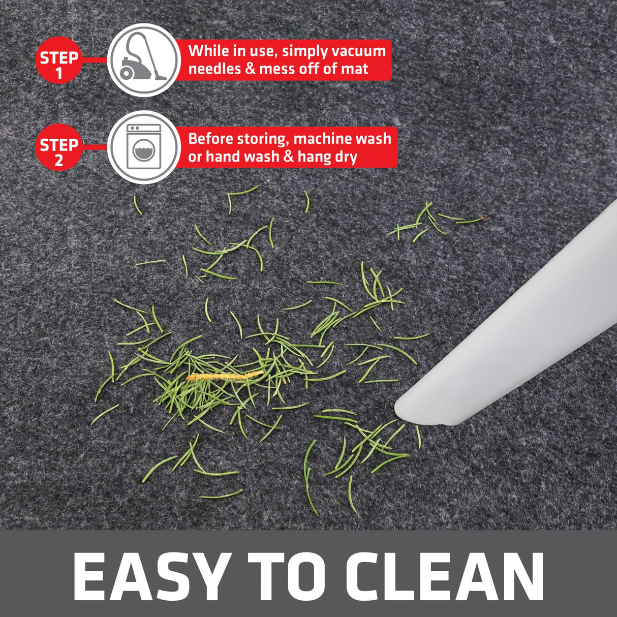 Drymate Christmas Tree Stand Mat (28”), Protects Floors from Spills and Scratches, Absorbent, Waterproof, Machine Washable, Durable, (Made in The USA)(Charcoal) Drymate