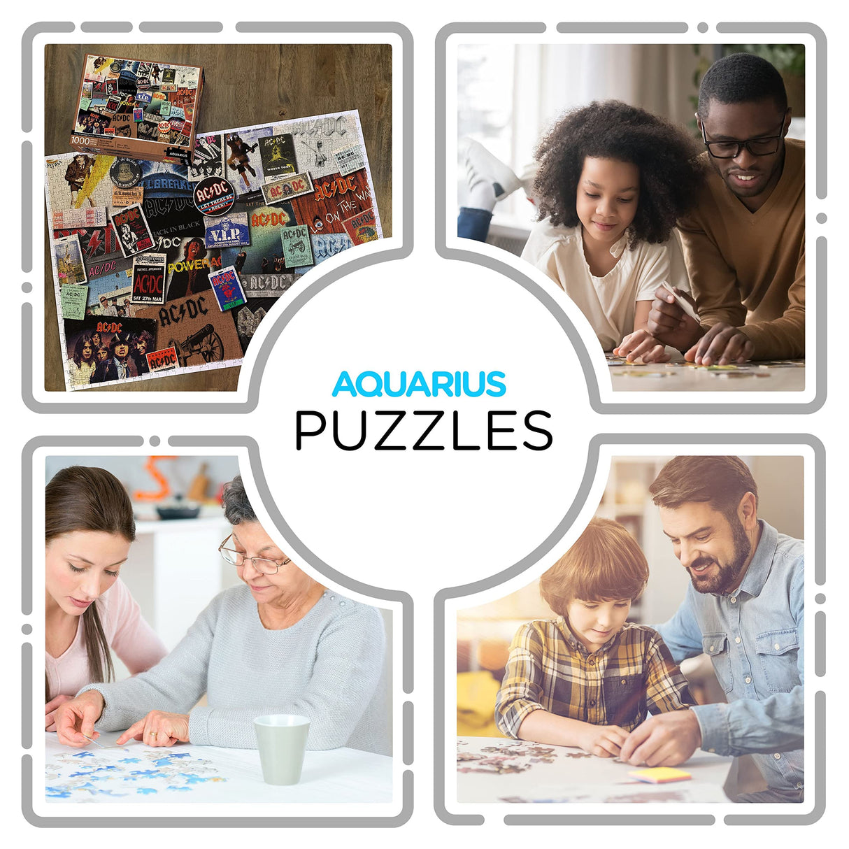 AQUARIUS AC/DC Albums Puzzle (1000 Piece Jigsaw Puzzle) - Officially Licensed AC/DC Merchandise & Collectibles - Glare Free - Precision Fit - 20 x 28 Inches AQUARIUS