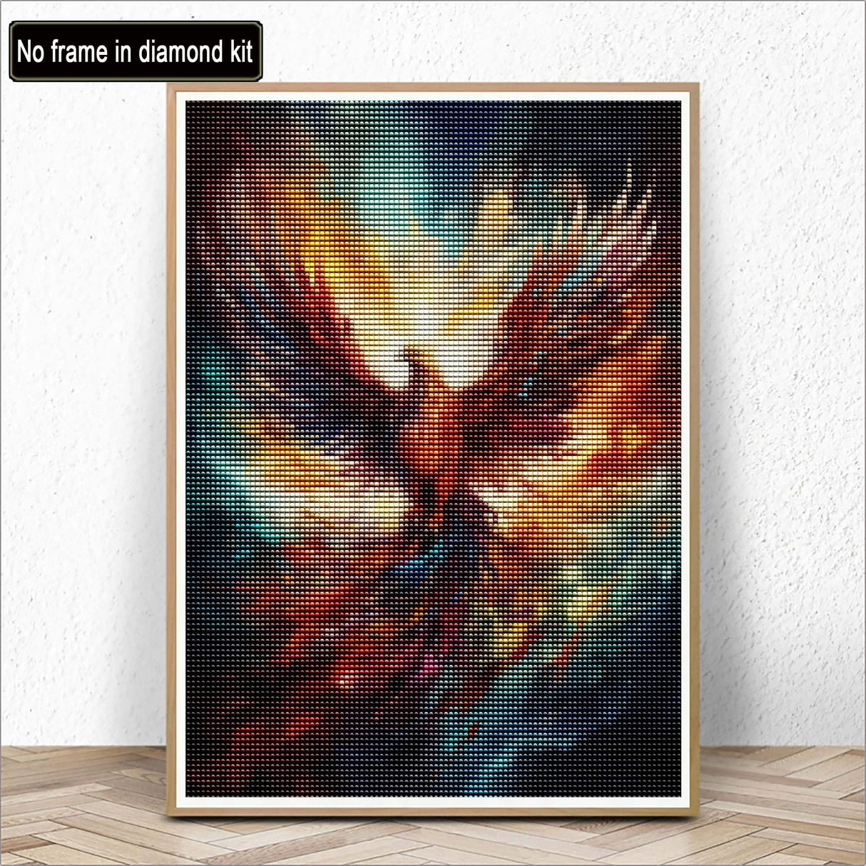Kaliosy 5D Diamond Art Kits for Adults Phoenix by Number Kits, Diamond Painting Art Animal DIY Full Drill Crystal Craft Cross Stitch Embroidery Decoration (12x16 inch) Kaliosy