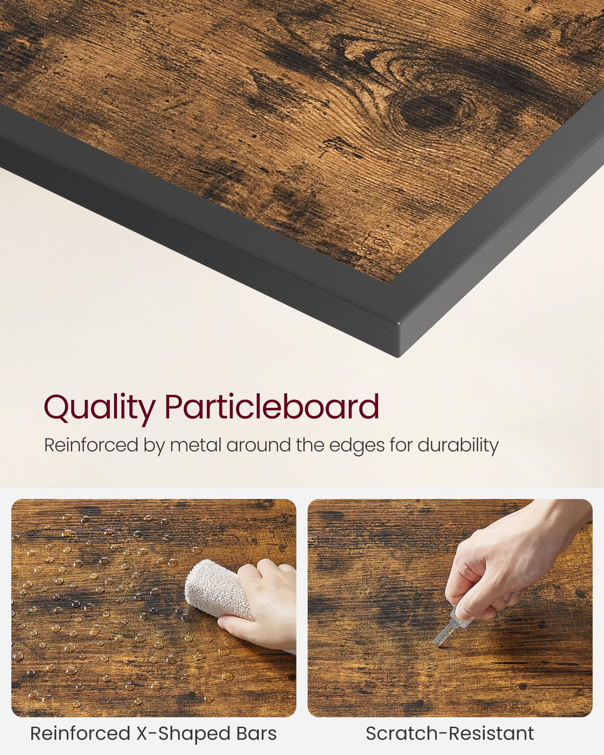 VASAGLE Modern TV Stand for TVs up to 75 Inches, 3-Tier Entertainment Center, Industrial TV Console Table with Open Storage Shelves, for Living Room, Bedroom, Rustic Brown and Black ULTV098B01 VASAGLE