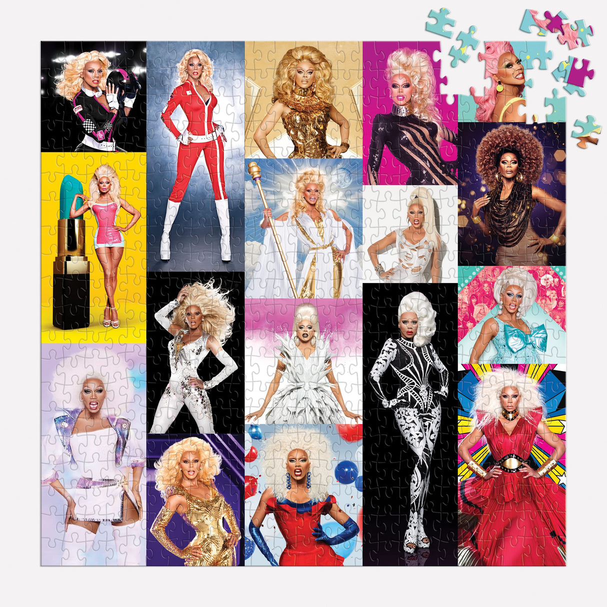 RuPaul’s Drag Race Puzzle, 500 Pieces, 20” x 20” – Fun Jigsaw Puzzle with Photos of The Queen Herself Mama Ru – Thick Sturdy Pieces, Challenging Activity for Friends, A Great Gift for Drag Race Fans Galison
