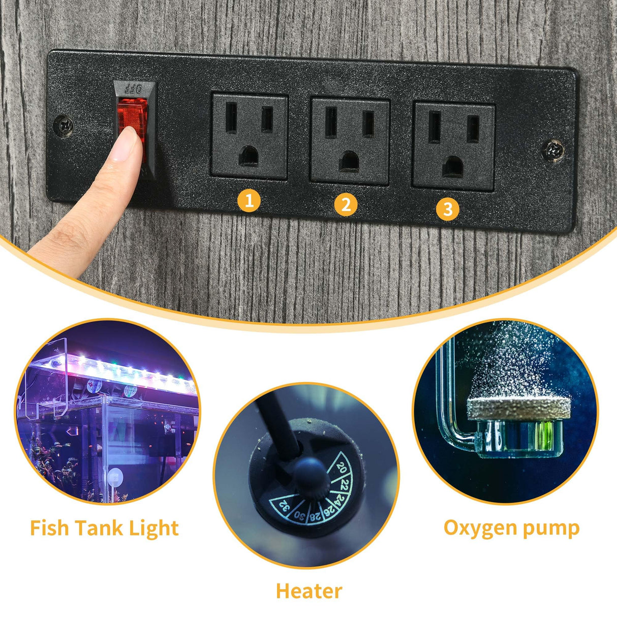 DWVO 55-75 Gallon Aquarium Stand with Power Outlets, Cabinet for Fish Tank Accessories Storage - Heavy Duty Metal Fish Tank Stand Suitable for Turtle Tank, Reptile Terrarium, 860LBS Capacity, Grey DWVO