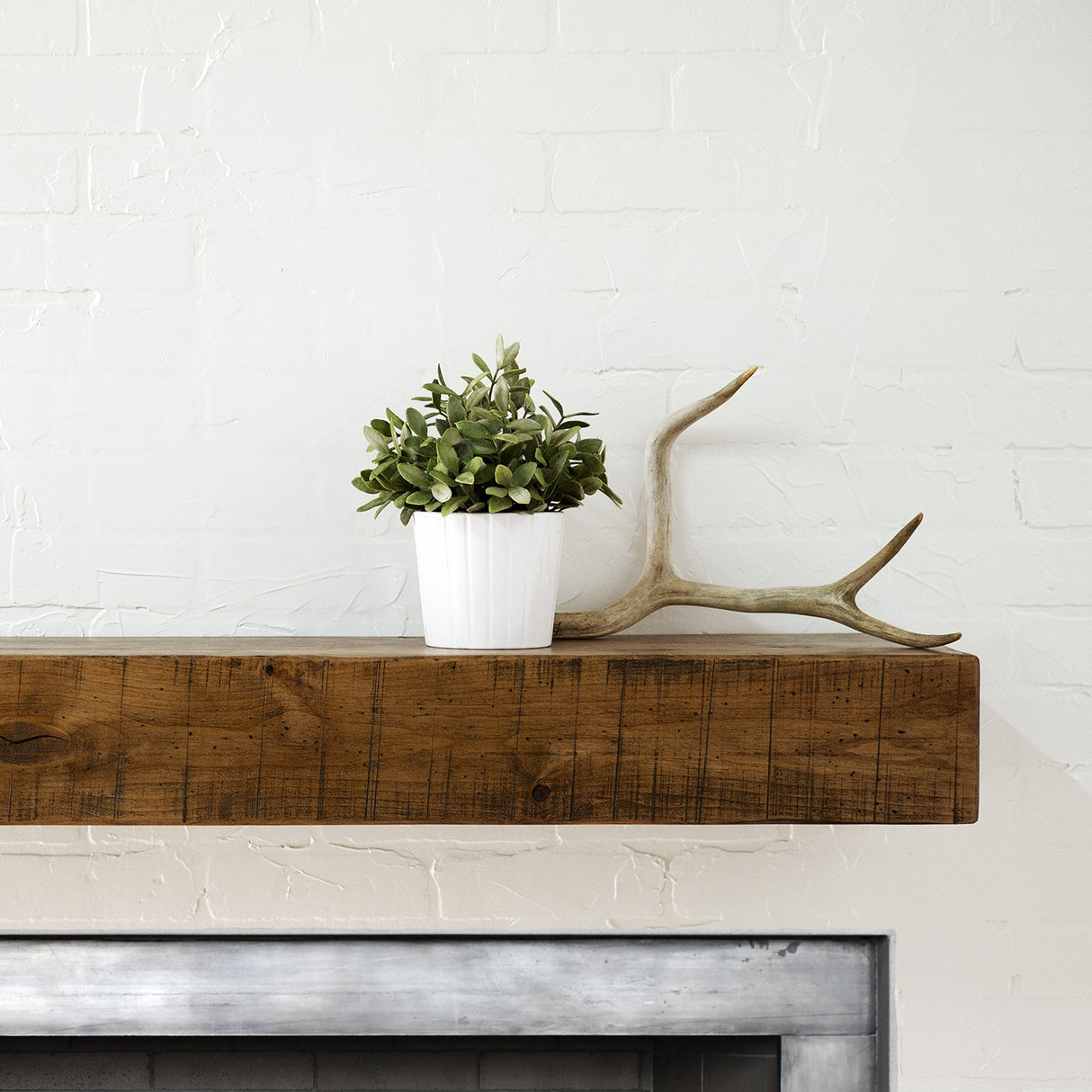 Dogberry Collections Rustic Mantel Shelf, 72 in, Aged Oak Dogberry Collections