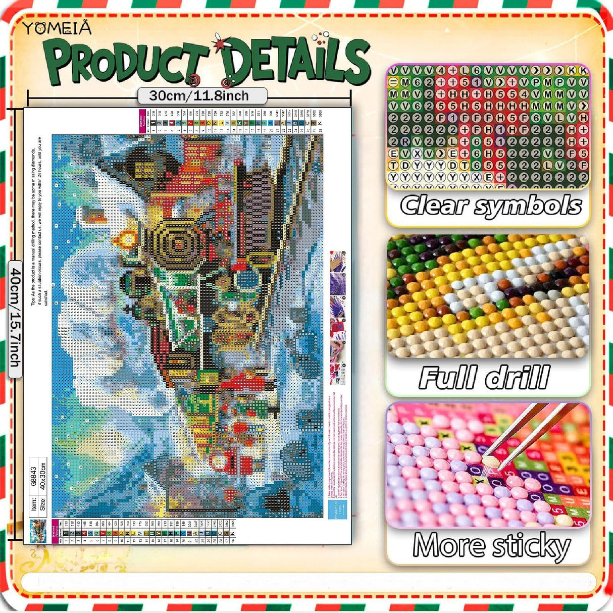 askkqtx Christmas Diamond Art Kits for Adults, Train Diamond Painting Kits for Adults, DIY 5D Full Drill Round Crystal Rhinestone Gem Art Craft for Gift Home Wall Decor 12x16 Inch askkqtx