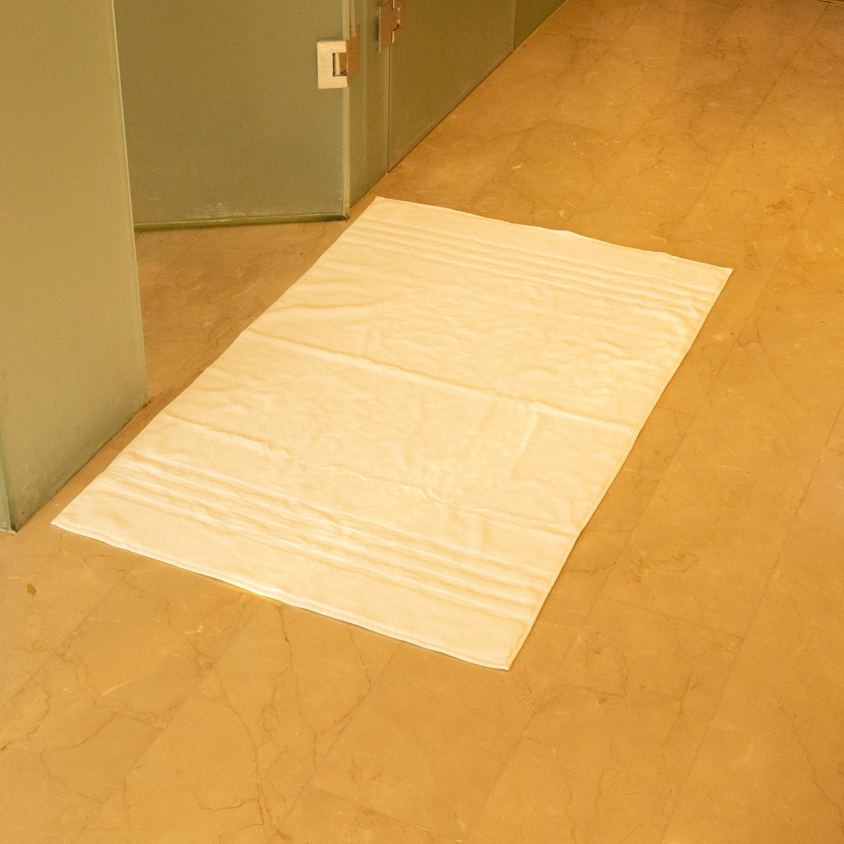 Mosobam Luxury Turkish XL Bath Mat 28X44 White 1000 GSM Bamboo Viscose & Aegean Turkish Combed Cotton Mosobam