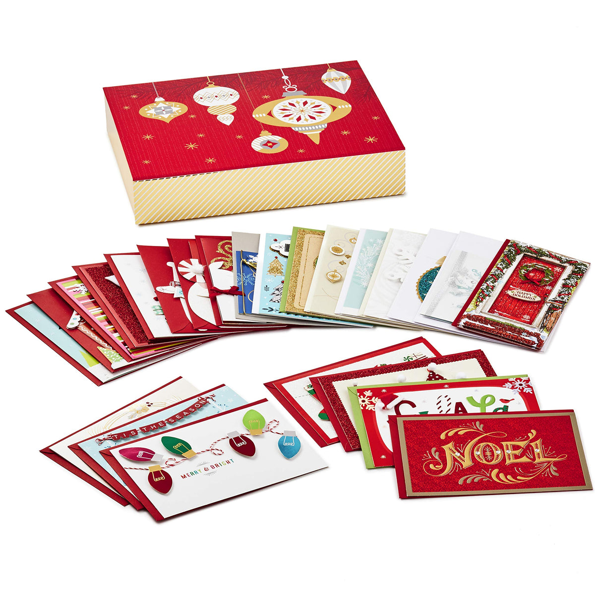 Hallmark Boxed Handmade Christmas Cards Assortment (Set of 24 Special Holiday Greeting Cards and Envelopes) (1XPX5156) Hallmark