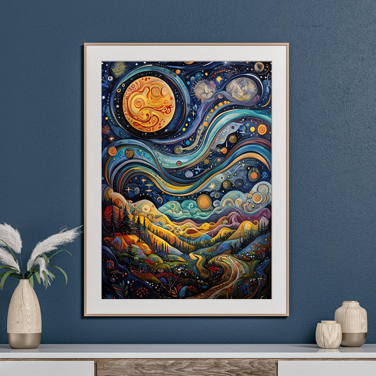 Landscape Abstract Diamond Art Kits for Adults, 5D Diamond Painting for Beginners, Diamond Dot, Dimond Art Paintings Kit, Gem Painting Kit, Crafts for Adults, Crystal Home Wall Decor Gifts (12x16inch) Rekxtmo