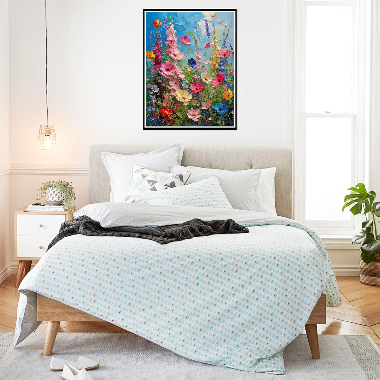 Wild Flowers Square Diamond Painting Kits - Square Drill Diamond Paintings Flowers,Square Diamond Art,DIY Flower Gem Painting for Adults and Crafts for Gifts and Home Wall Decor 12x16inch Ausanrl