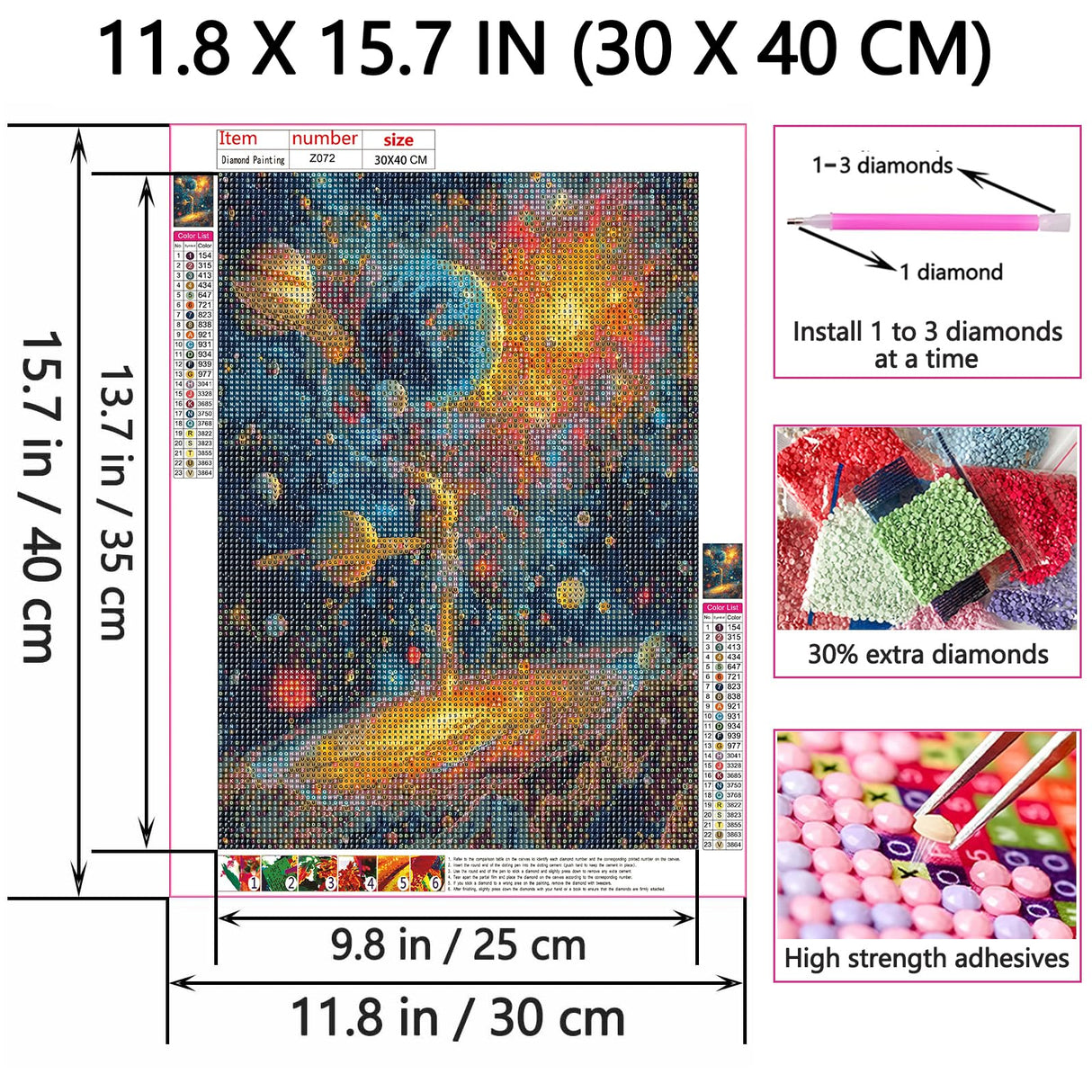 Diamond Painting Kits for Adults, Planets Diamond Art Kit for Adults Beginner, DIY Full Drill Space Universe Diamond Dots Paintings with Gem Art and Crafts for Adult Home Decor 11.8x15.7 in Shouruihua