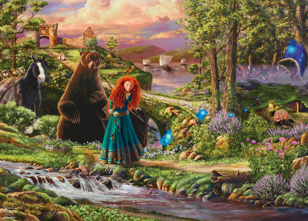 Ceaco - Disney - Pixar - Thomas Kinkade - Brave - 1000 Piece Jigsaw Puzzle for Adults - Challenging Puzzle Perfect for Game Nights Ceaco