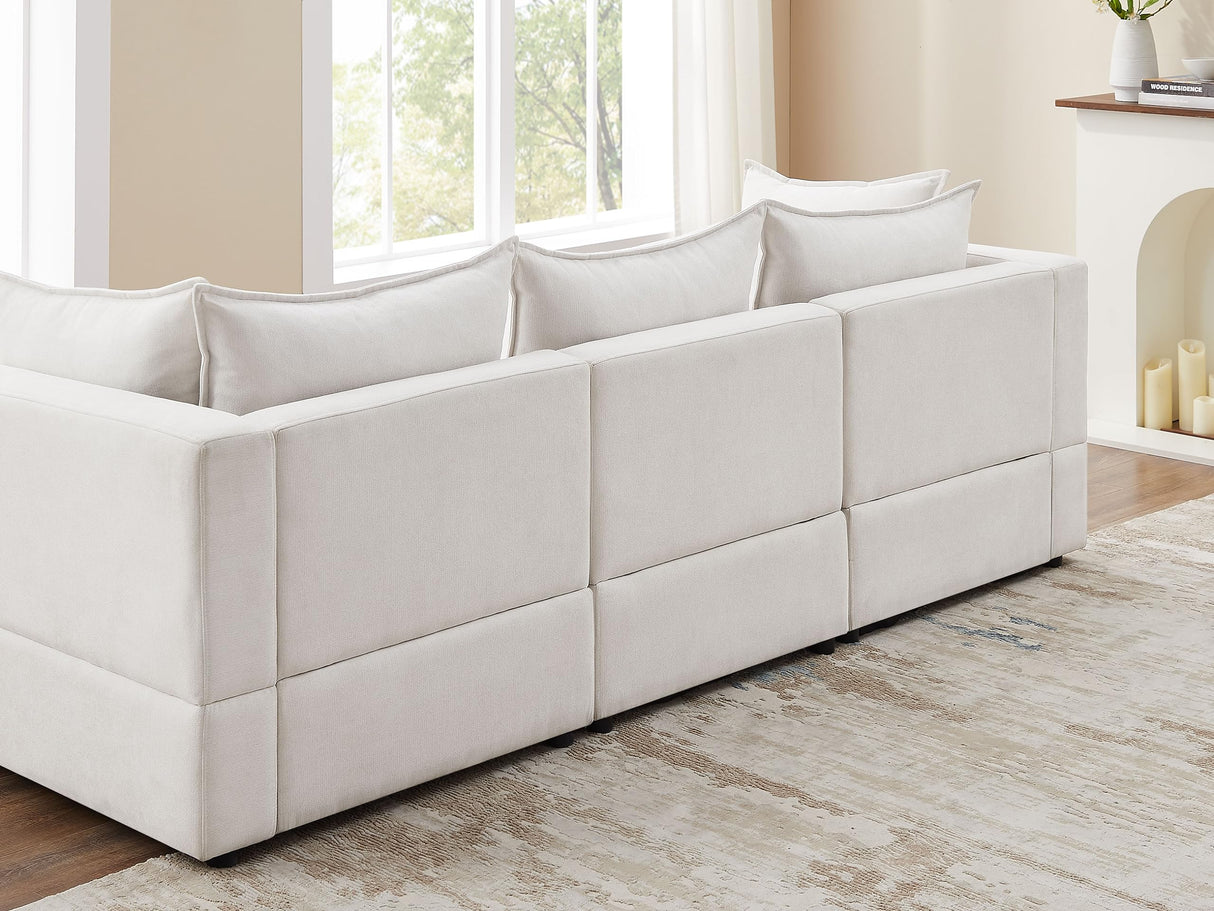 VANOMi Modular Sectional Sofa, 6 Seater Sectional Sofa Modular Sectional Couch for Living Room, U Shape Sofa VANOMi