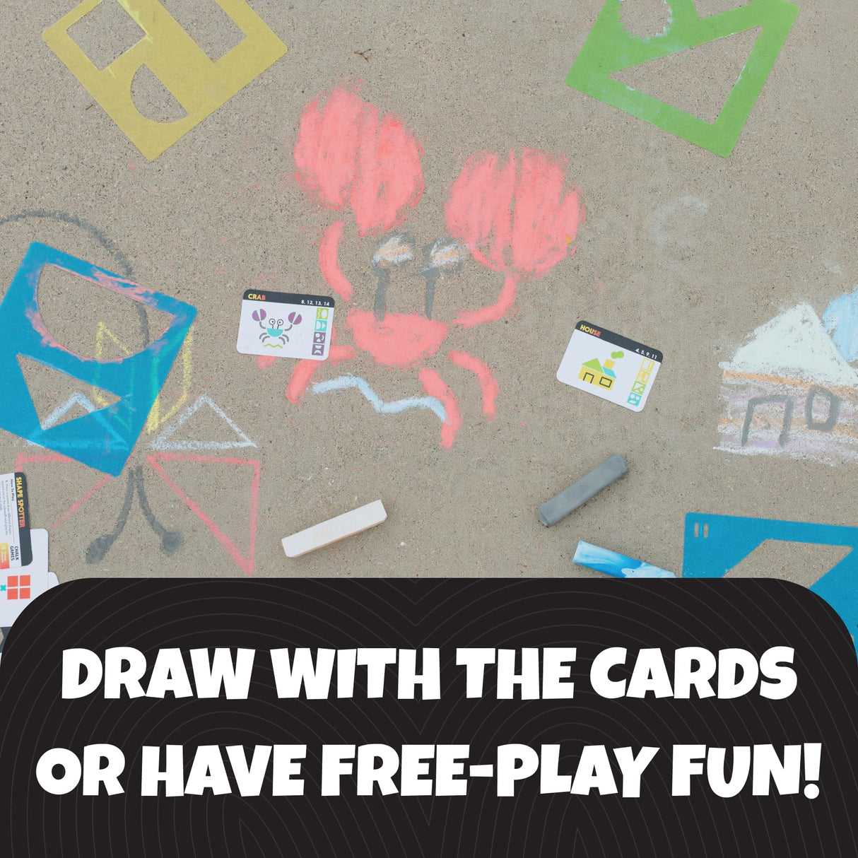 Chuckle & Roar - Sidewalk CHAWK! 40pc Activity Set - Outdoor Fun - Great on Any Hard Surface - Chawk and Stencils Included - Ages 4 and Up Chuckle & Roar