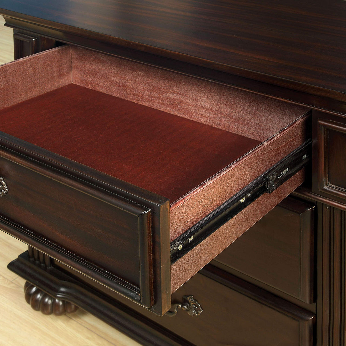 Syracuse 6-Piece King Bedroom Set in Dark Walnut by 24/7 Shop at Home 24/7 Shop at Home