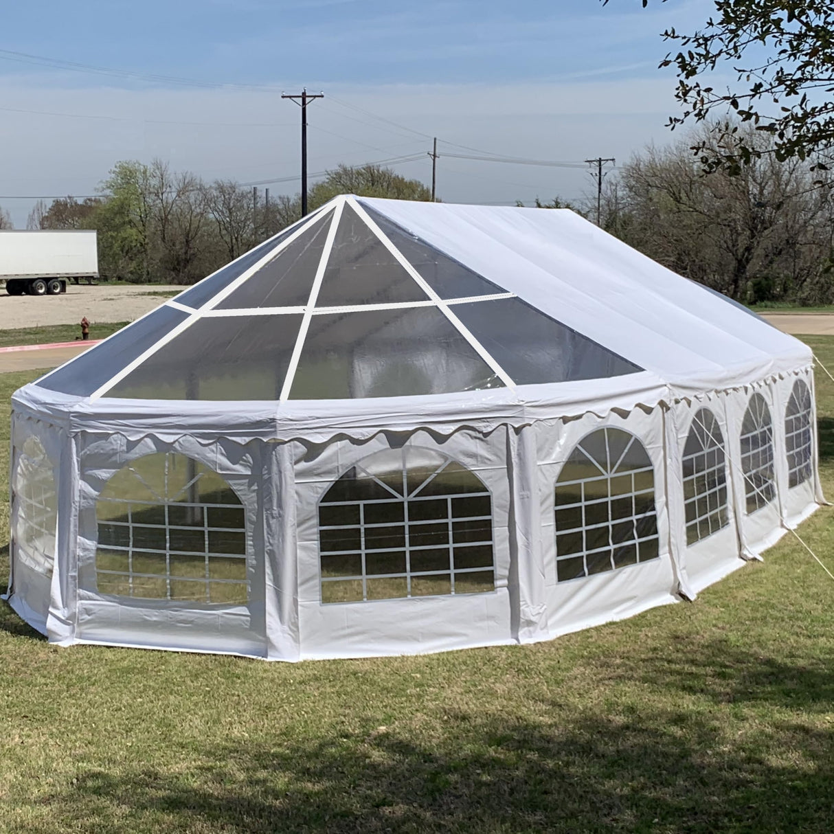 DELTA 40'x21' PVC Marquee Tents for Parties, Large Party Tent, Outdoor Wedding Tent, Heavy Duty Fire Retardard Waterproof Canopy, Carpas para Fiestas,Outdoor Event + 6 Storage Bags DELTA