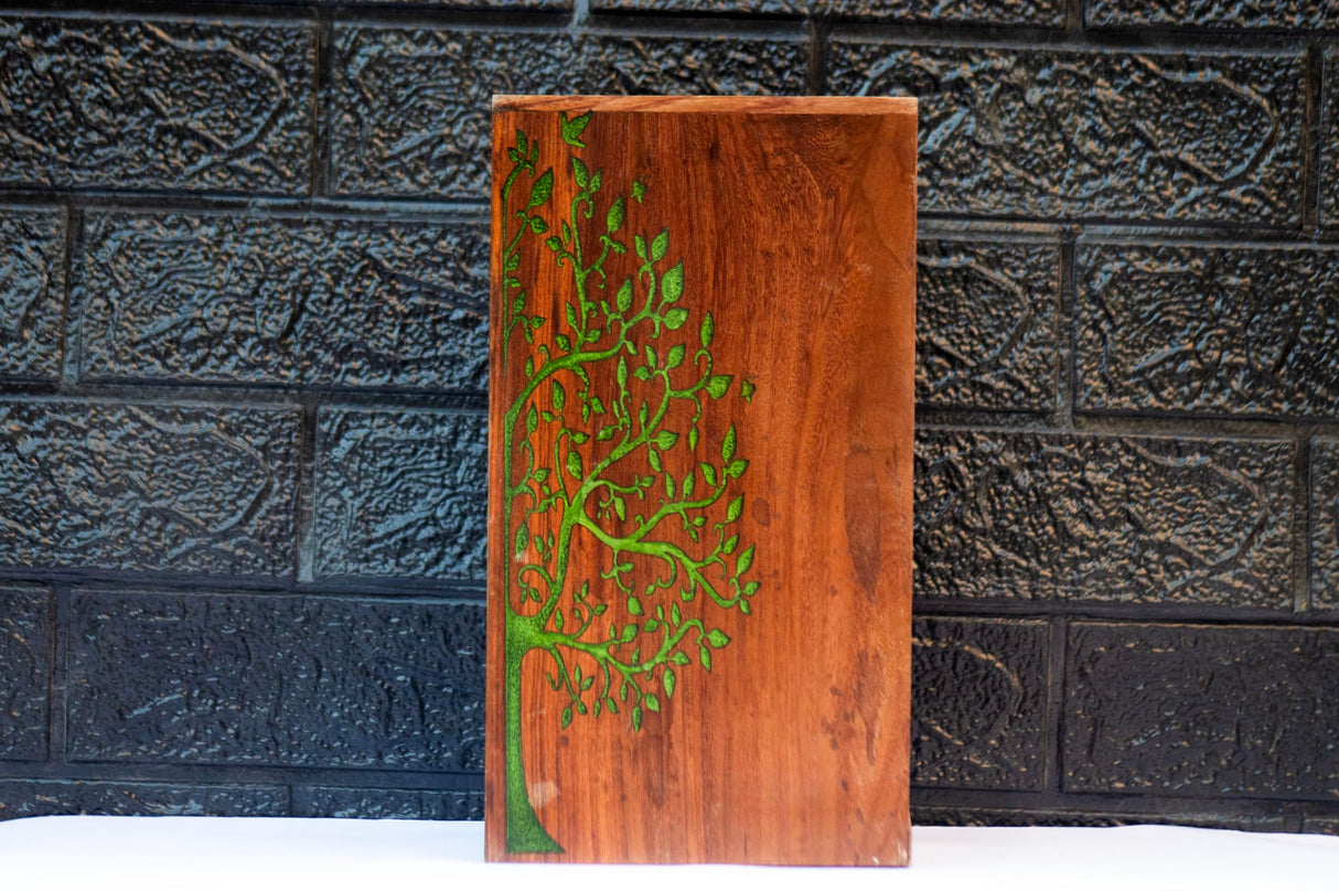 Star Handmade Rosewood Urn for Human Ashes - Adult Tree of Life Wooden Urns Hand-Crafted - Celtic Funeral Cremation Urn for Dogs Engraved (11X6) 250 STAR INTERNATIONAL