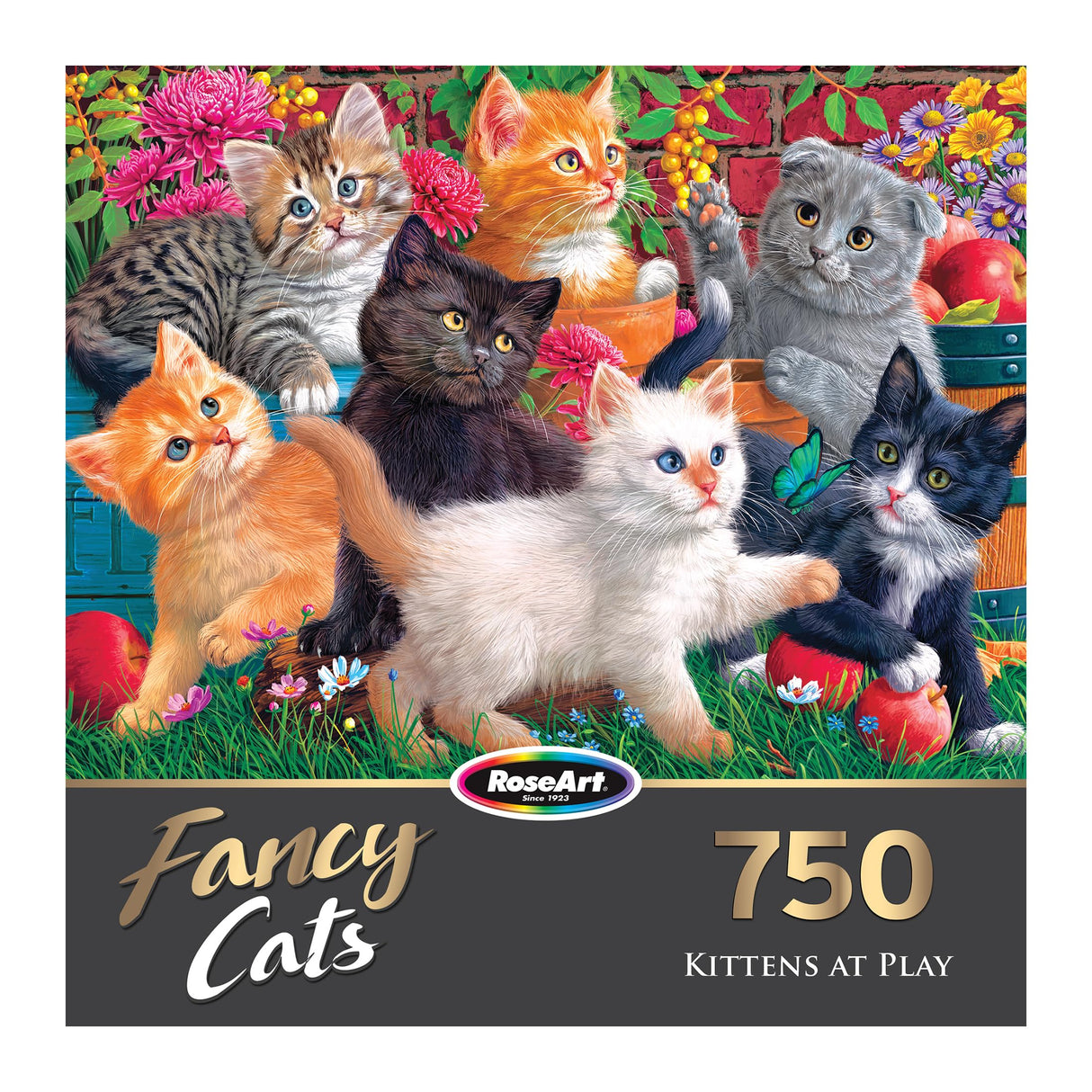 RoseArt - Fancy Cats - Kittens at Play - 750 Piece Jigsaw Puzzle for Adults RoseArt