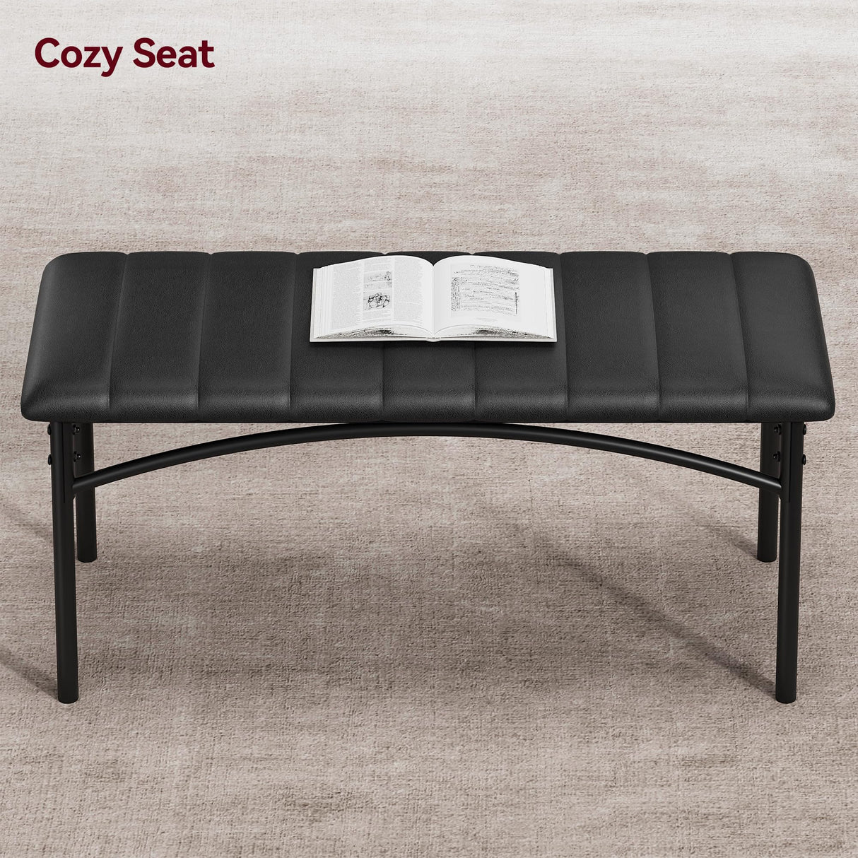 GAOMON Dining Table Set for 4, Kitchen Table with Upholstered Chairs and Bench, 4-Person Dining Room Table Set, Rectangular Kitchen Table Set for Small Space, Apartment, Home, Studio, Rustic Grey GAOMON