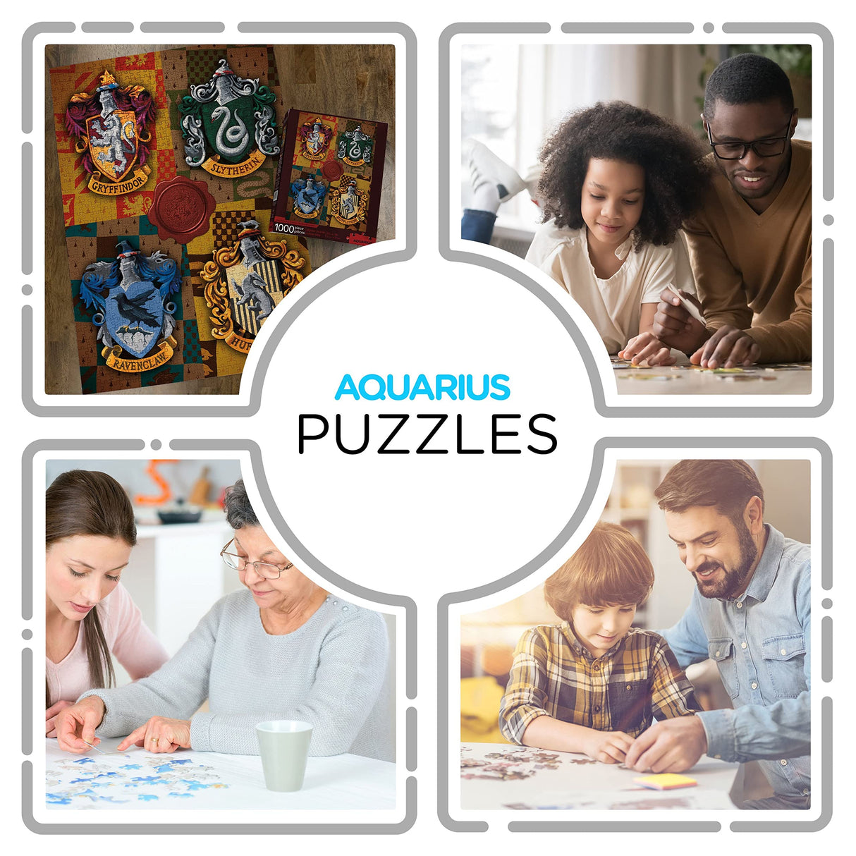 AQUARIUS Harry Potter Puzzle House Crests (1000 Piece Jigsaw Puzzle) - Officially Licensed Harry Potter Merchandise & Collectibles - Glare Free - Precision Fit - 20x28in AQUARIUS